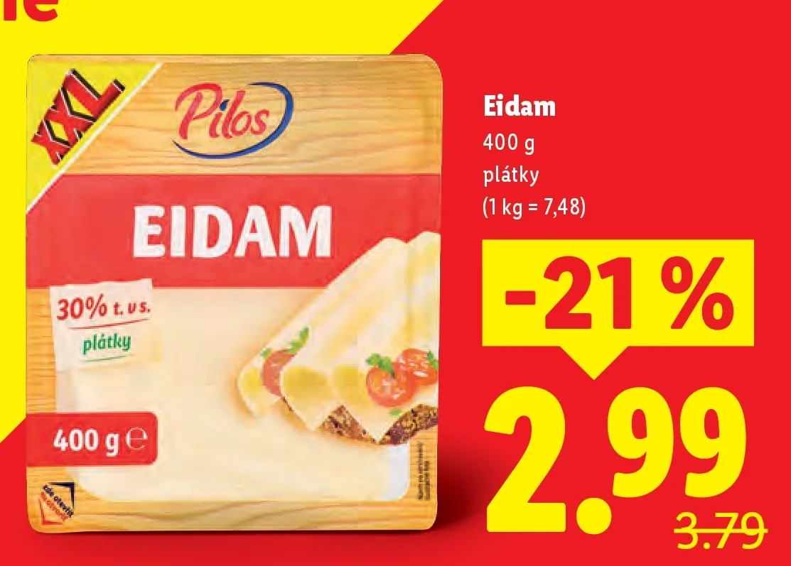 Eidamske platky (akcia Lidl)