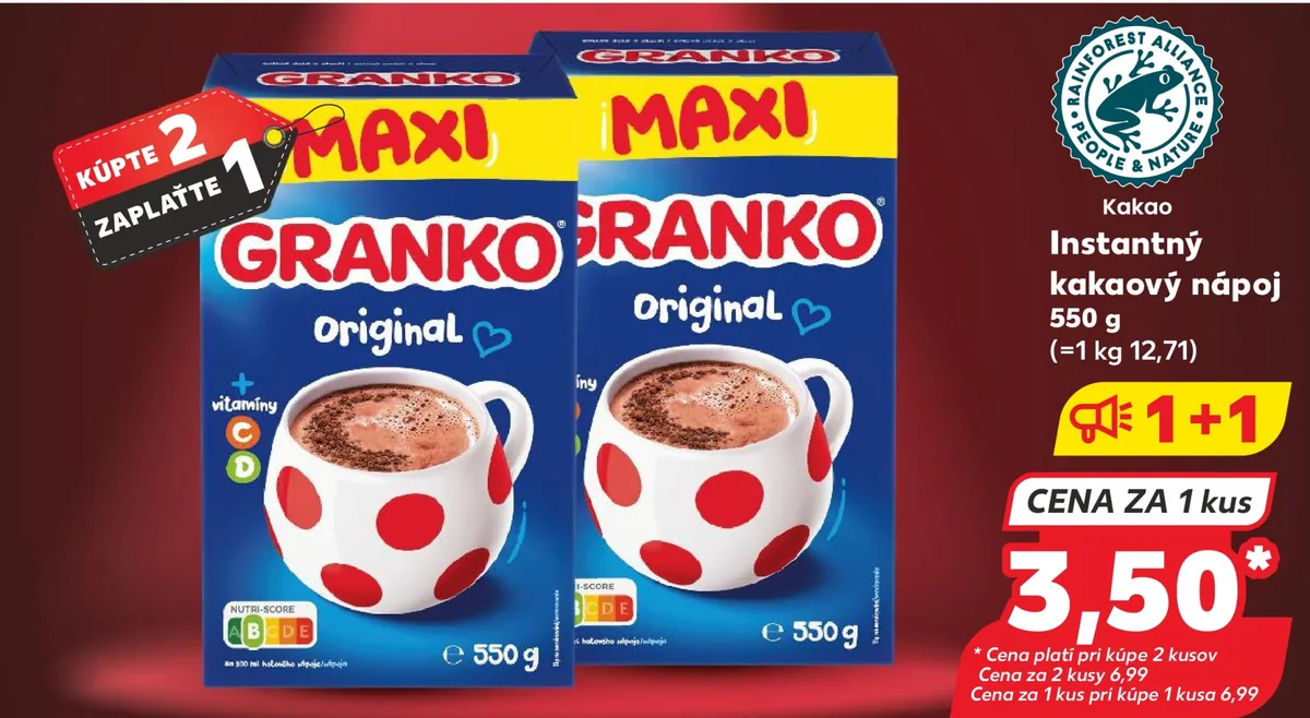 Granko Original Instantný kokaový nápoj (akcia Kaufland)