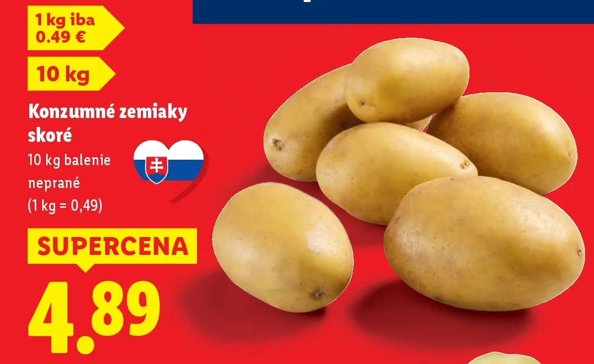 Konzumné zemiaky skoré (akcia Lidl)