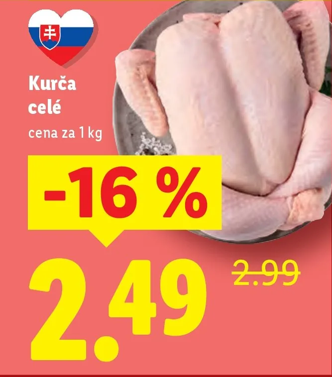 Kurča celé (akcia Lidl)