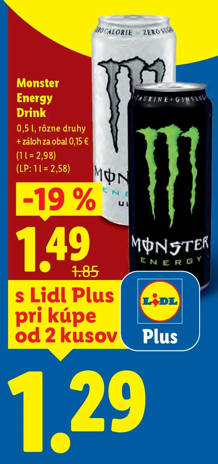 Monster Energy Drink (akcia Lidl)