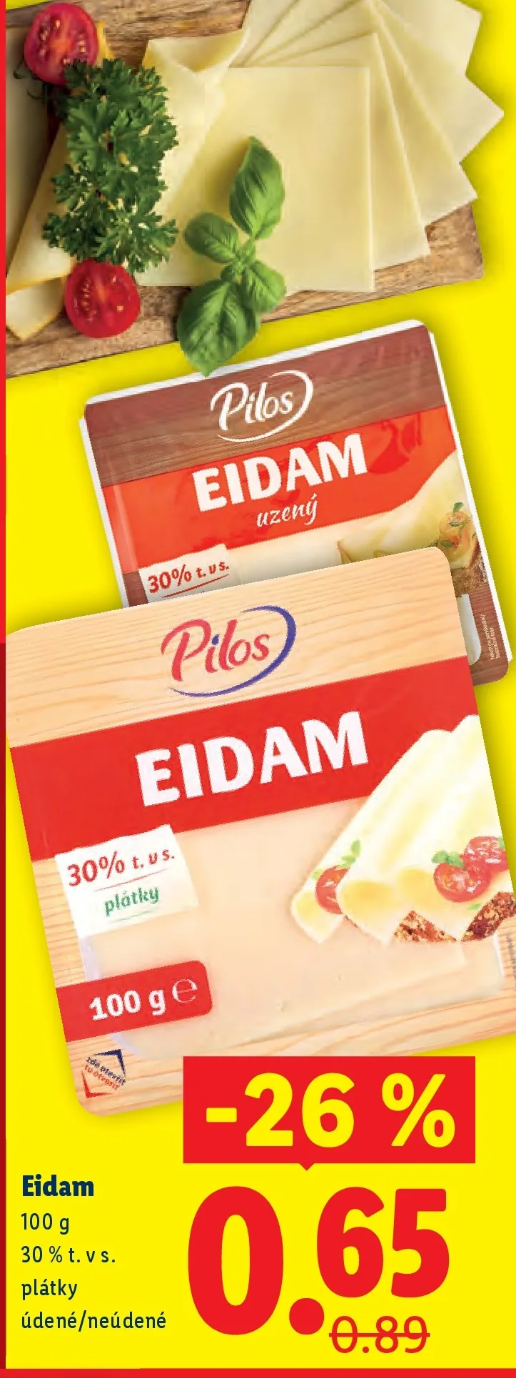 Eidamské plátky (akcia Lidl)