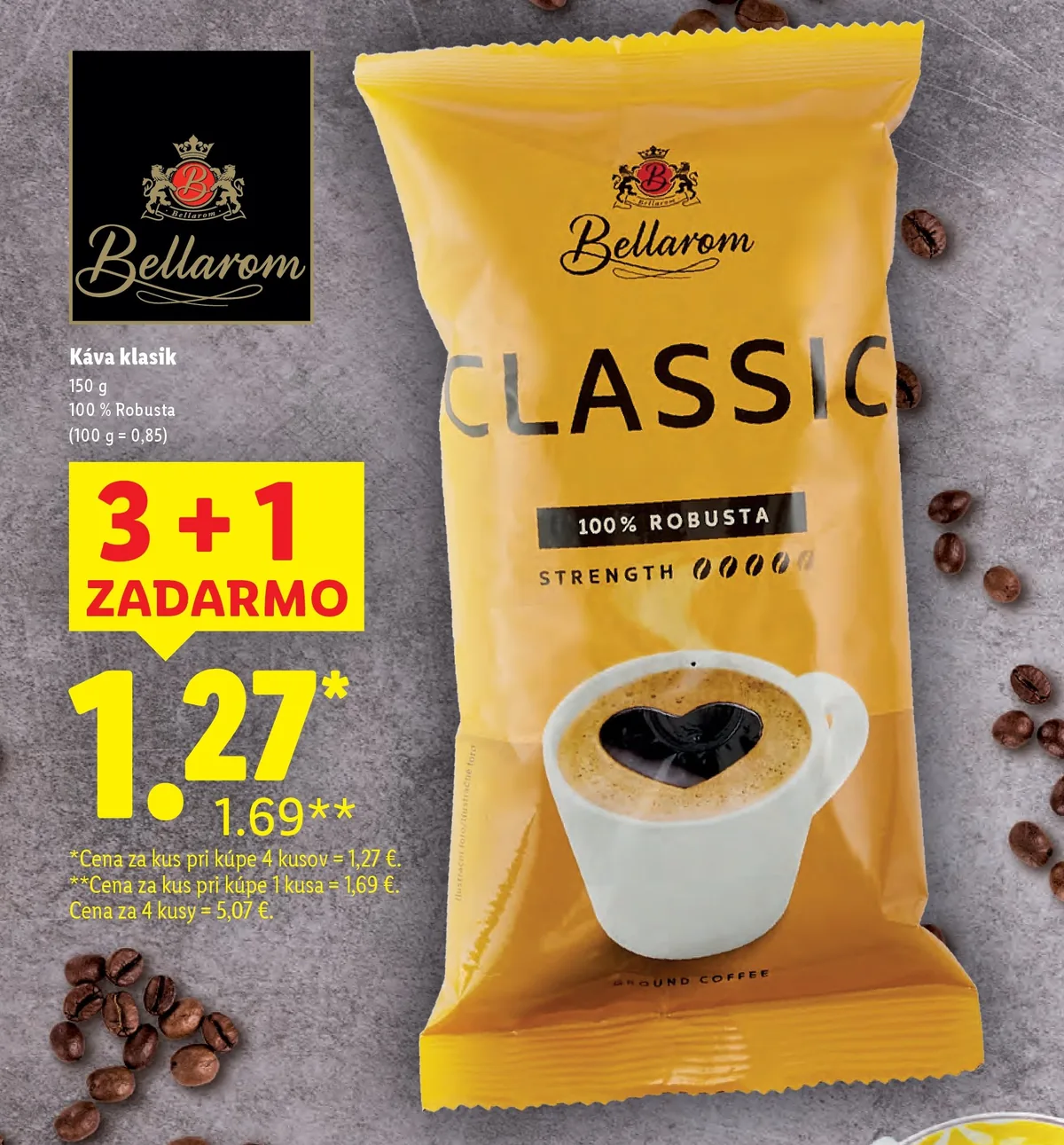 Káva klasik (akcia Lidl)