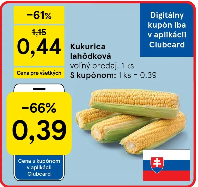 Kukurica lahôdková (akcia Tesco)