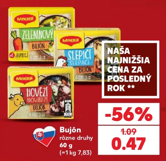 Buјón rôzne druhy (akcia Kaufland)